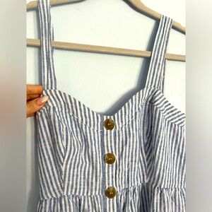 Seraphine Linen & Cotton Midi Maternity & Nursing Dress